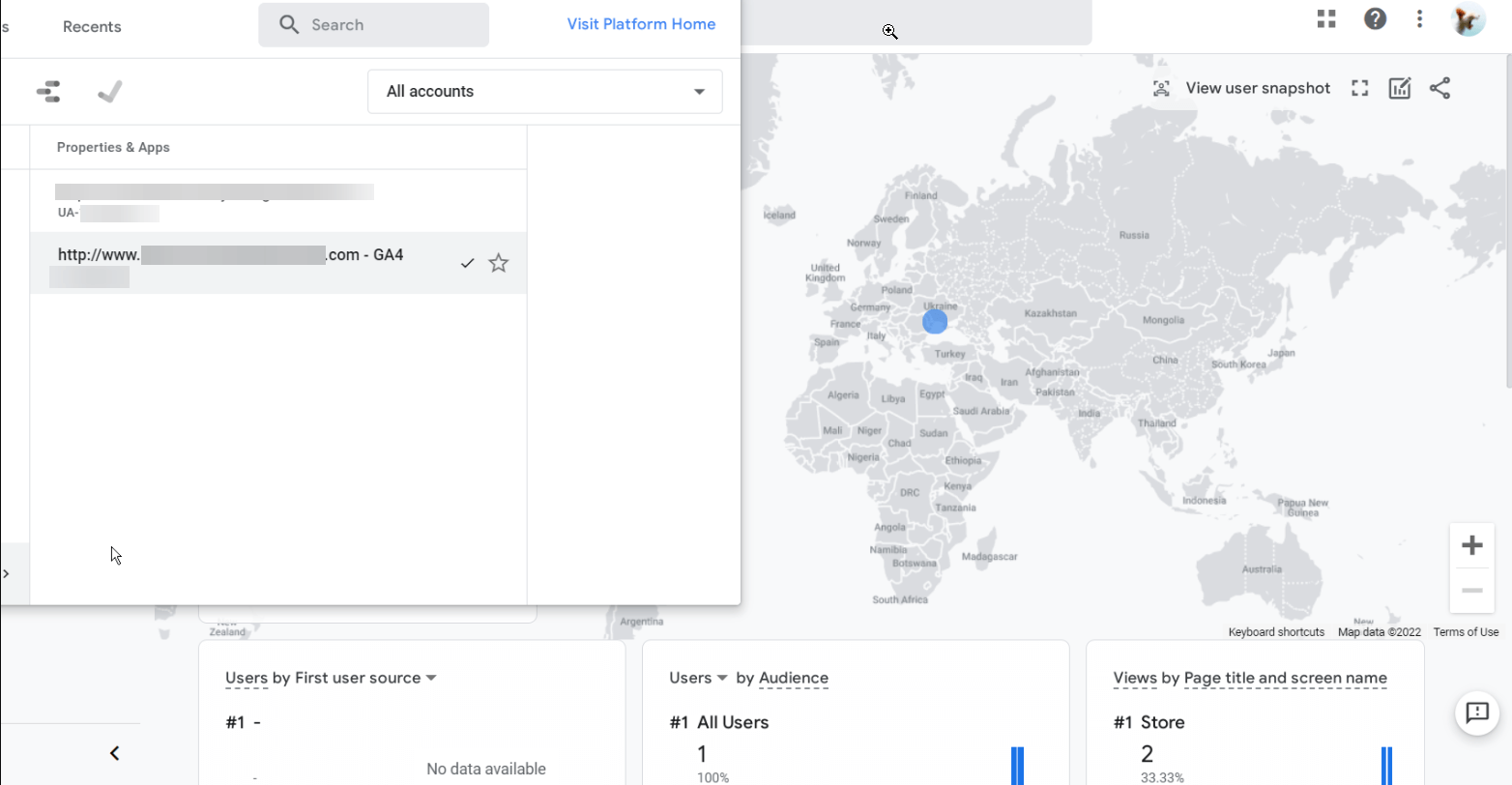 Google Analytics 4 Real TIme Properties